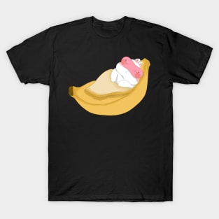 Sleppy Bunny inside the Banana Bed _ Bunniesmee T-Shirt